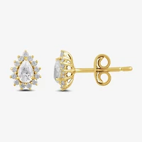 1/2 CT. T.W. Lab Grown White Diamond 10K Gold 7.8mm Pear Stud Earrings