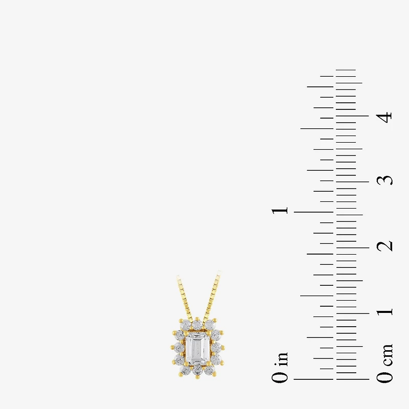 Womens 1/2 CT. T.W. Lab Grown White Diamond 10K Gold 18 Inch Pendant Necklace