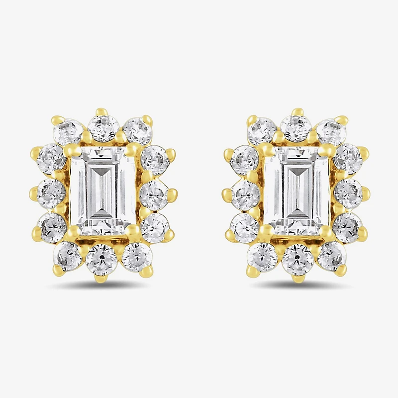 1/2 CT. T.W. Lab Grown White Diamond 10K Gold 7mm Stud Earrings