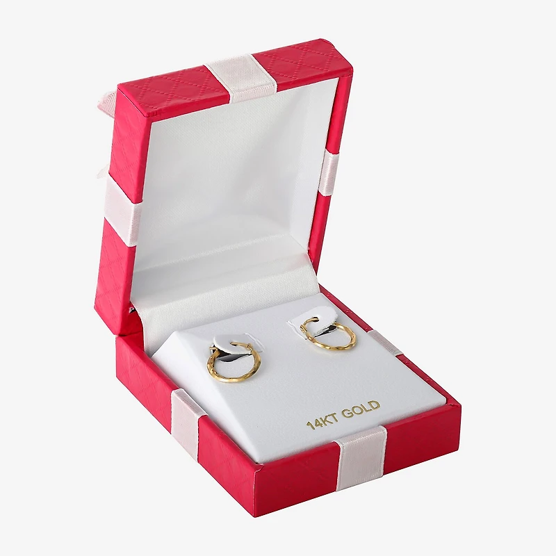 Girls 14K Gold 13.2mm Hoop Earrings