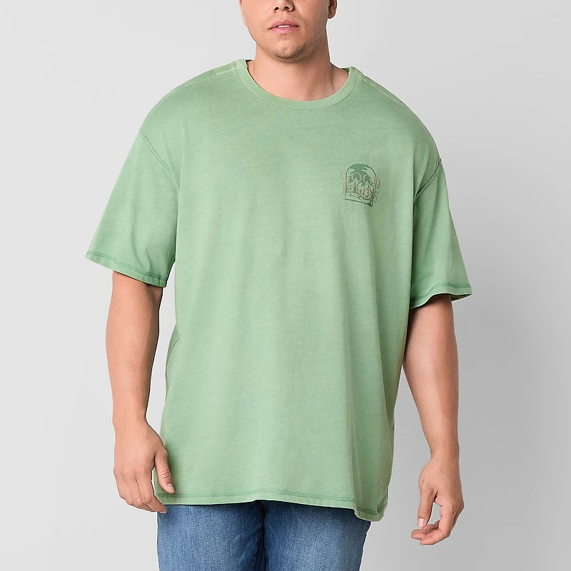 Arizona Mens Crew Neck Short Sleeve Adaptive Classic Fit Big and Tall Graphic T-Shirt