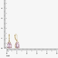 Monet Jewelry Womens Pink Glass Drop Earrings