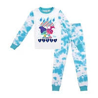 Little & Big Kid Girls Trolls Crew Neck Long Sleeve 2-pc. Pajama Set