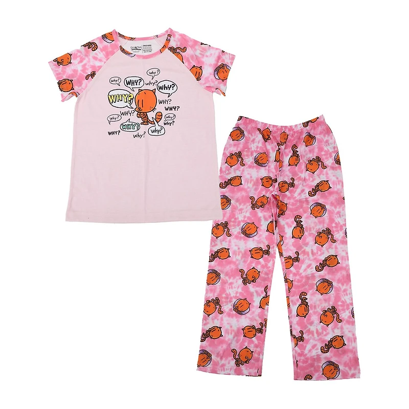 Little & Big Kid Girls Crew Neck Short Sleeve 2-pc. Pajama Set