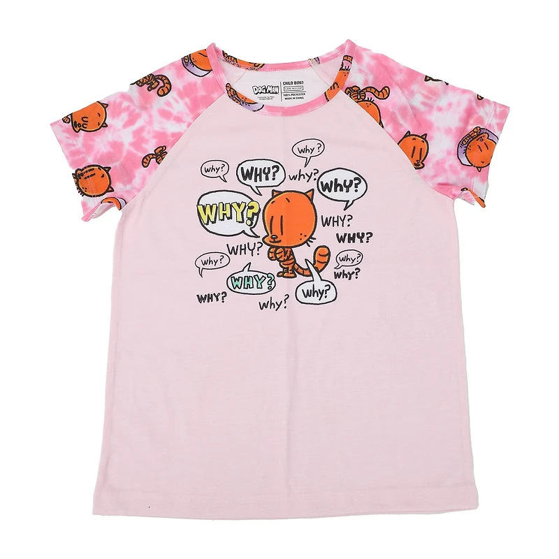 Little & Big Kid Girls Crew Neck Short Sleeve 2-pc. Pajama Set