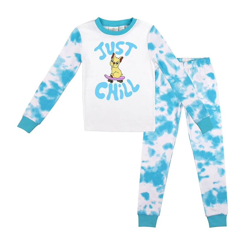 Little & Big Kid Girls Crew Neck Long Sleeve 2-pc. Pajama Set