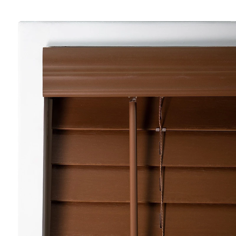 Cut-to-Width 2" Cordless Faux-Wood Blinds