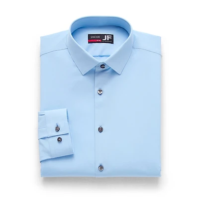 J. Ferrar 360 Stretch Performance Mens Slim Fit Fabric Long Sleeve Dress Shirt