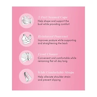 Exquisite Form®  Women's FULLY Lace Wireless Back & Posture Support Bra with Front Closure-5100565