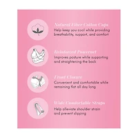 Exquisite Form® Women's FULLY Wireless Cotton Back & Posture Support Bra with Front Closure Lace- 5100531