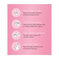 Exquisite Form® Women's FULLY Slimming Wireless Full-Coverage Bra with Back Closure & Lace- 5100548
