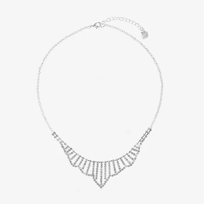 Monet Jewelry Timeless Silver Tone Womens Inch Collar Necklace