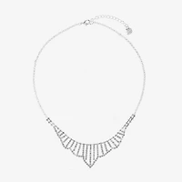 Monet Jewelry Timeless Silver Tone Womens Inch Collar Necklace