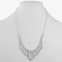 Monet Jewelry Timeless Silver Tone Womens Inch Collar Necklace