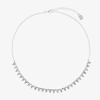Monet Jewelry Timeless Silver Tone Womens Inch Collar Necklace