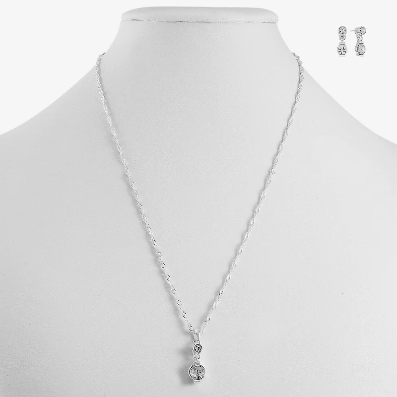 Monet Jewelry Timeless Pendant Necklace And Drop Earring Womens 2-pc. Jewelry Set
