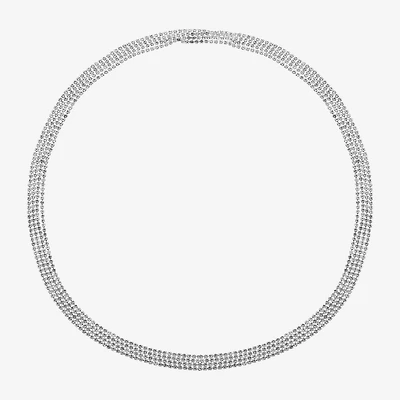 Monet Jewelry Timeless Silver Tone Multi Womens Strand Necklace