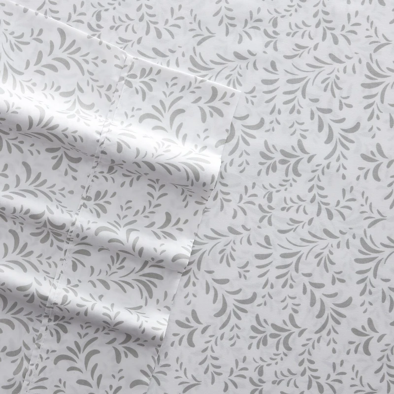 Casual Comfort Premium Ultra Burst of Vines Pattern 4 Piece Bed Sheet Set