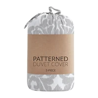Casual Comfort Soft Damask Pattern Oversized Duvet Cover Set