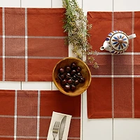 Design Imports Fiesta Rust Check 6-pc. Placemats