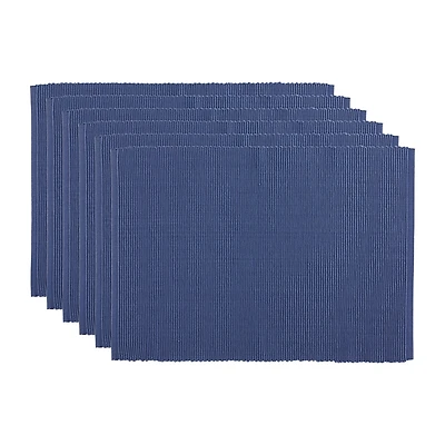 Design Imports French Blue Ribbed 6-pc. Table Linen Set
