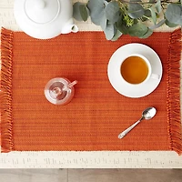 Design Imports Variegated Burnt Orange Fringe 6-pc. Placemats