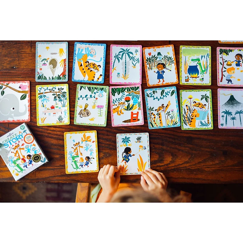Eeboo Volcano Island Create A Story Pre-Literacy Cards Interactive Toy