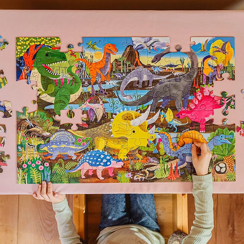 Eeboo Land Of Dinosaurs 100 Piece 100-pc. Puzzle