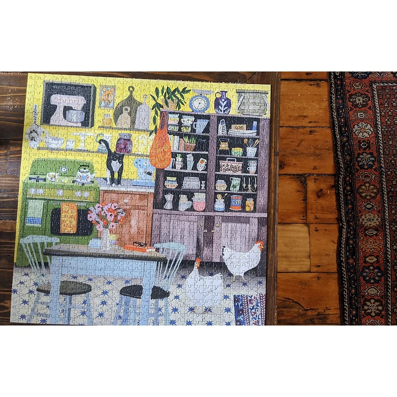 Eeboo Piece And Love Kitchen Chickens 1000 Piece Square Adult Jigsaw 1000-pc. Puzzle