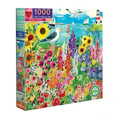 Eeboo Piece And Love Seagull Garden 1000 Piece Rectangular Adult Jigsaw 1000-pc. Puzzle