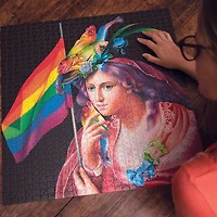 Eeboo Piece And Love Liberty Rainbow 1000 Piece Square Adult Jigsaw 1000-pc. Puzzle