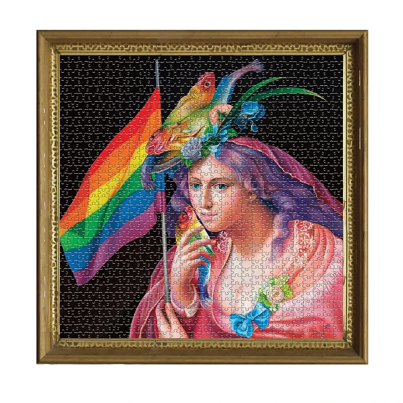 Eeboo Piece And Love Liberty Rainbow 1000 Piece Square Adult Jigsaw 1000-pc. Puzzle