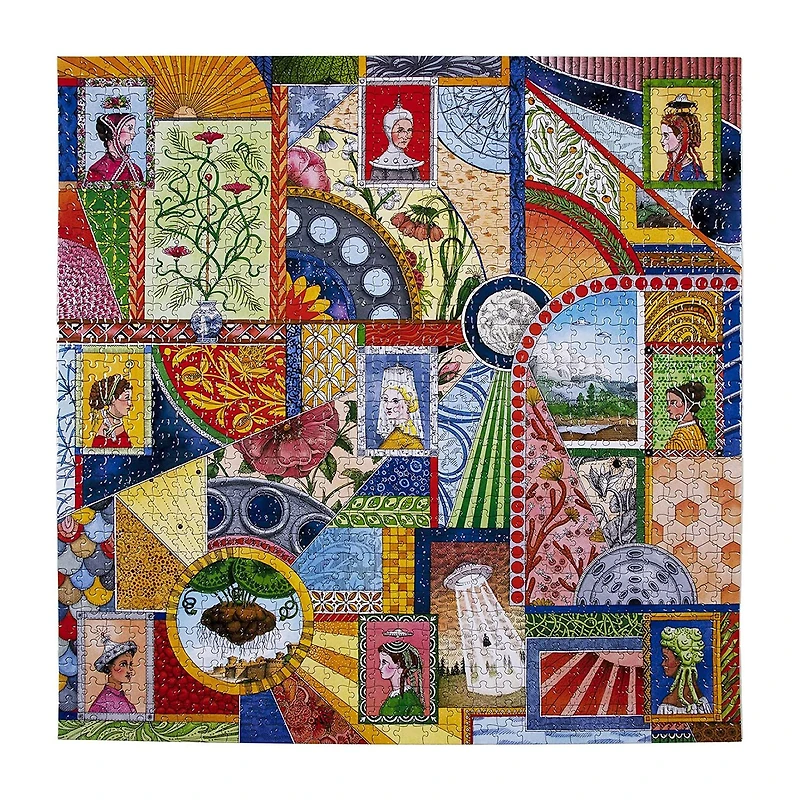 Eeboo Piece And Love Ufo Victorian Ladies 1000 Piece Adult Square Jigsaw 1000-pc. Puzzle