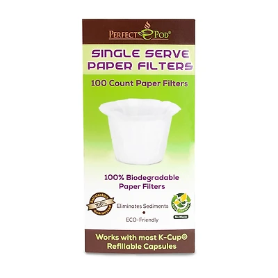 Perfect Pod Single Serve 100 Ct Paper Filters