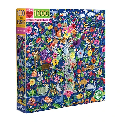 Eeboo Piece And Love Tree Of Life 1000 Piece Square Adult Jigsaw 1000-pc. Puzzle