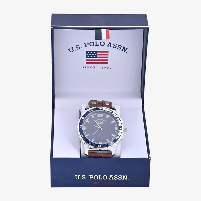 U.S. Polo Assn. Us Polo Mens Brown Strap Watch Us5293jc