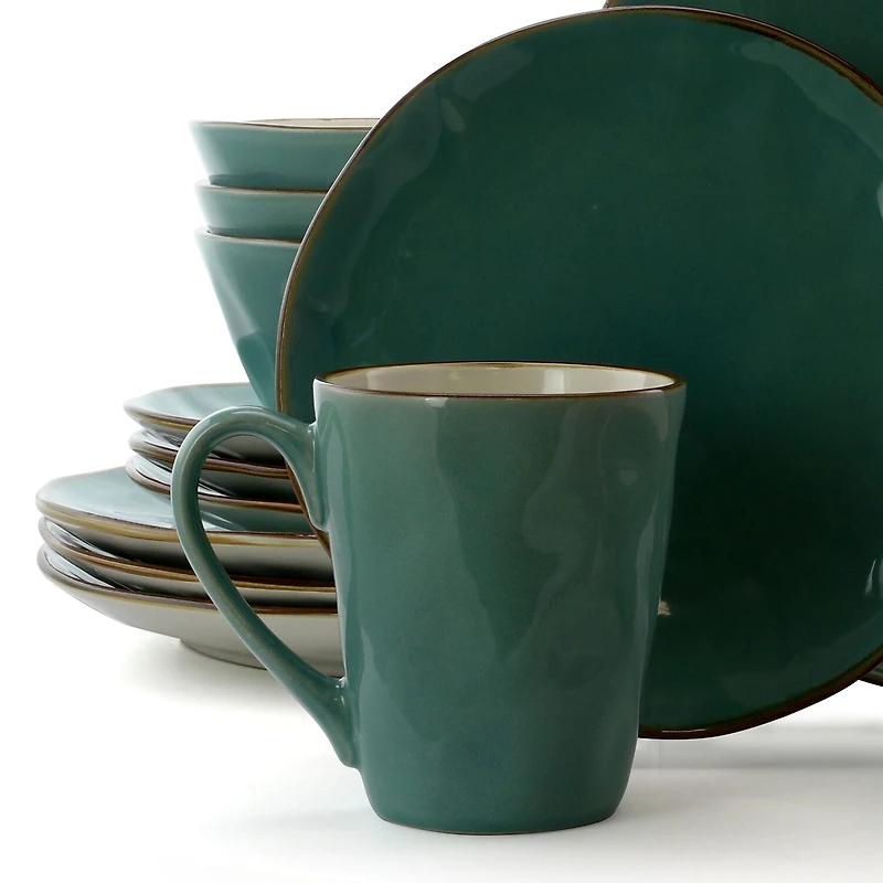 Elama Carribean Tide 16-pc. Stoneware Dinnerware Set