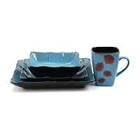 Elama Aloha Tide 16-pc. Stoneware Dinnerware Set