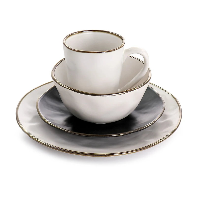 Elama Roman 16-pc. Stoneware Dinnerware Set