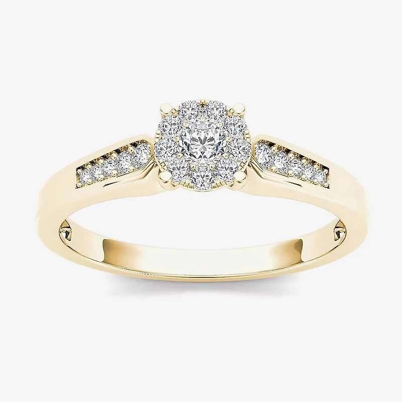 1/4 CT.T.W. Natural Diamond 10K Yellow Gold Engagement Ring