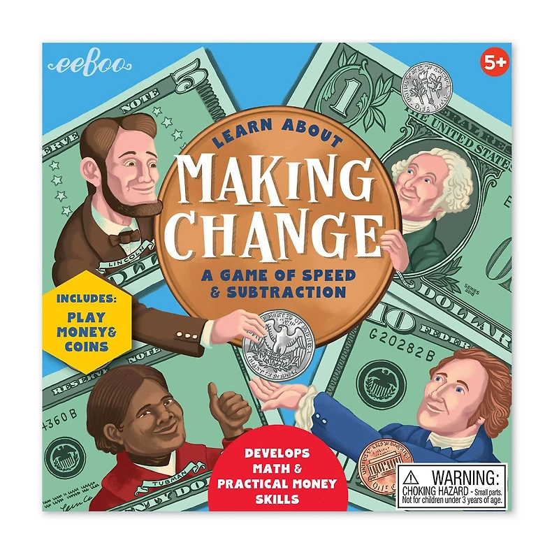 Eeboo Learn About Making Change Game 60-pc. Board Game