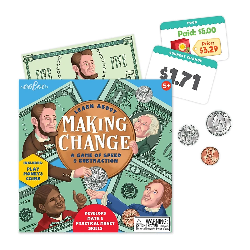 Eeboo Learn About Making Change Game 60-pc. Board Game