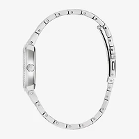 Bulova Classic Crystal Womens Crystal Accent Silver Tone Stainless Steel 2-pc. Watch Boxed Set 96x163