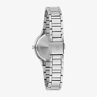 Bulova Classic Crystal Womens Crystal Accent Silver Tone Stainless Steel 2-pc. Watch Boxed Set 96x162