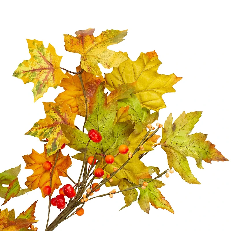 Northlight 5" X 6" Leaves And Berries Artificial Unlit Thanksgiving Indoor Garland