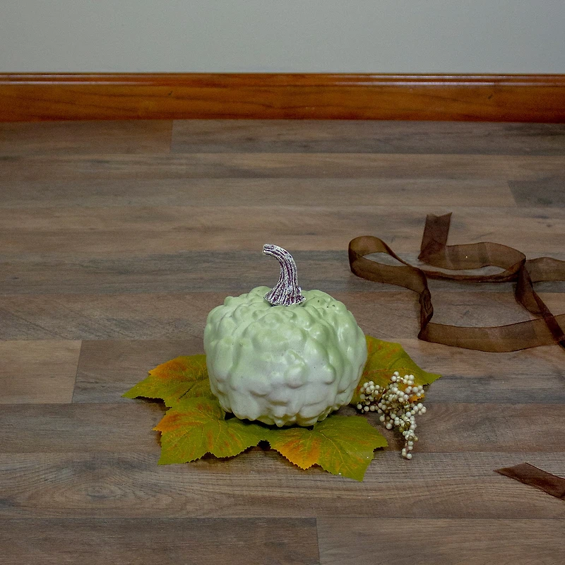 Northlight "5.5"" Green Textured Pumpkin Fall Harvest" Thanksgiving Tabletop Decor