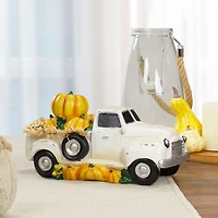 Northlight 11.25" Truck Full Of Pumpkins And Hay Figure Thanksgiving Tabletop Decor