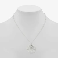 a.n.a Silver Tone Coin Womens 17 Inch Pendant Necklace