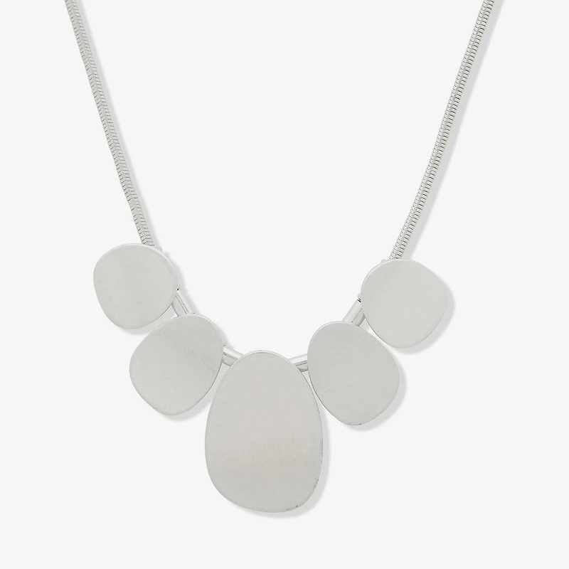 a.n.a Silver Tone Frontal Womens 18 Inch Collar Necklace