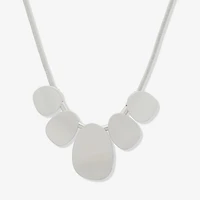 a.n.a Silver Tone Frontal Womens 18 Inch Collar Necklace